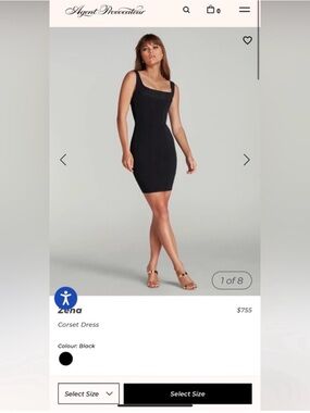 Agent Provocateur Black Sculpted Corset Mini Dress